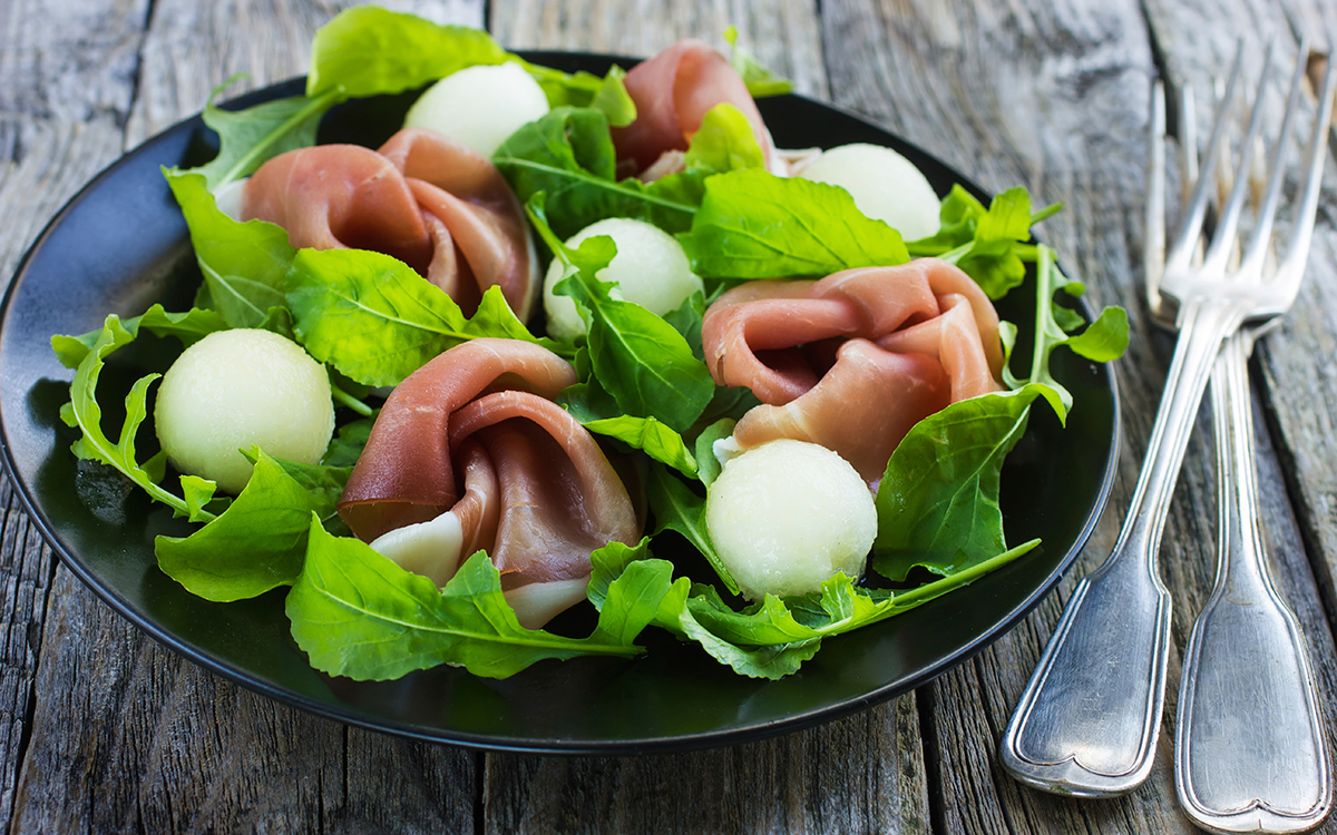 Ensalada de melón con jamón