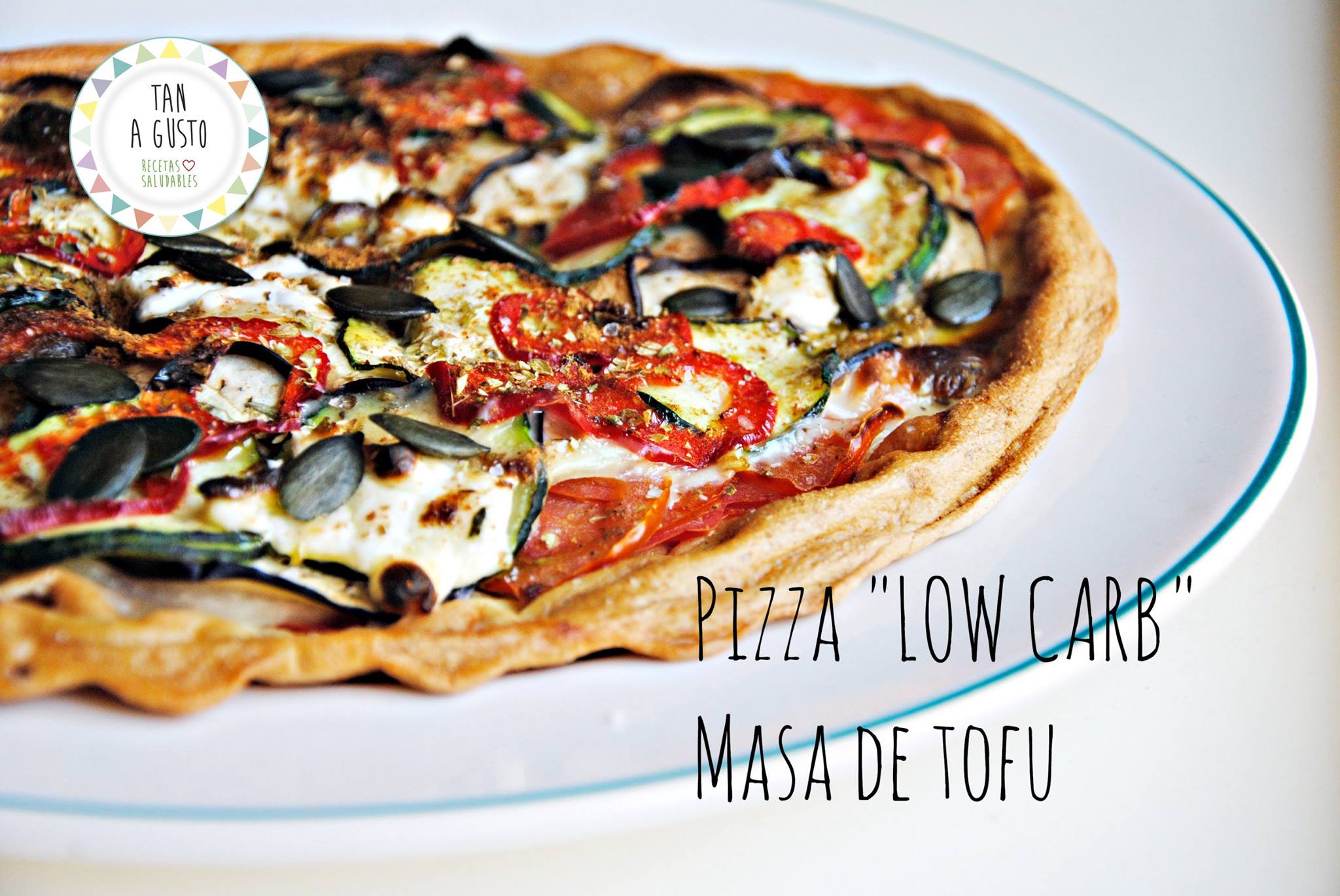 PIZZA LOW CARB, DE MASA DE TOFU.