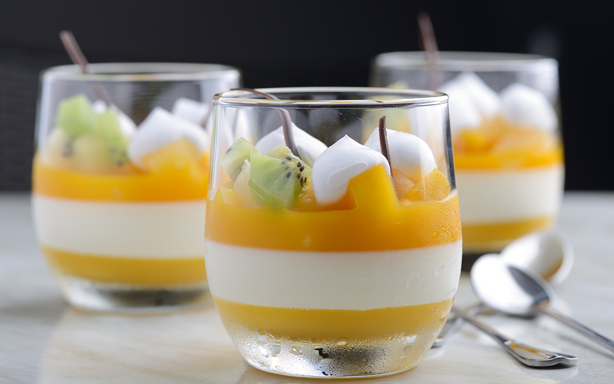 Panna cotta de mango