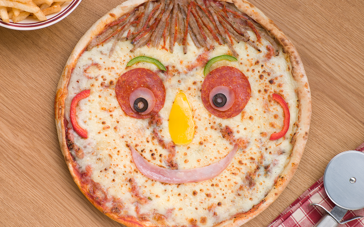 Pizza divertida para niños