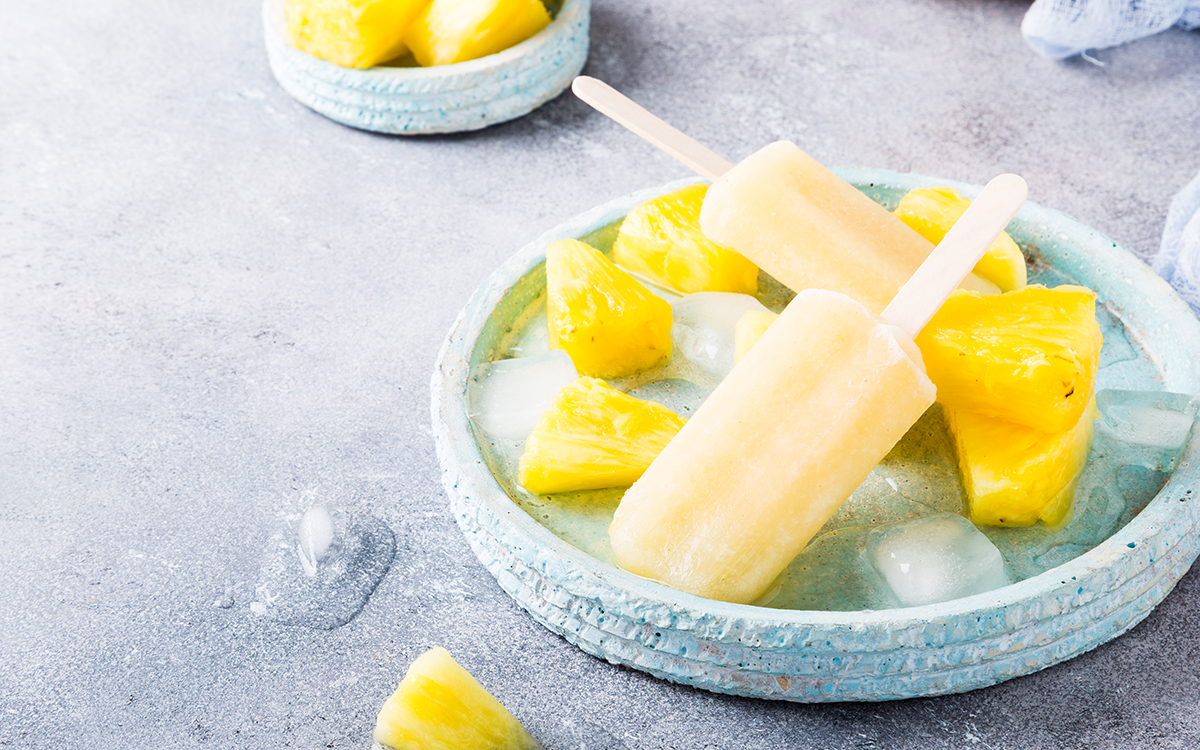 Helado de hielo de piña