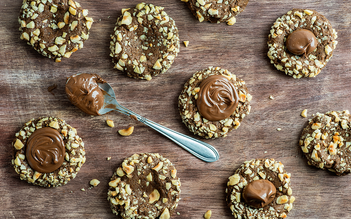 Galletas de avellana con crema de chocolate