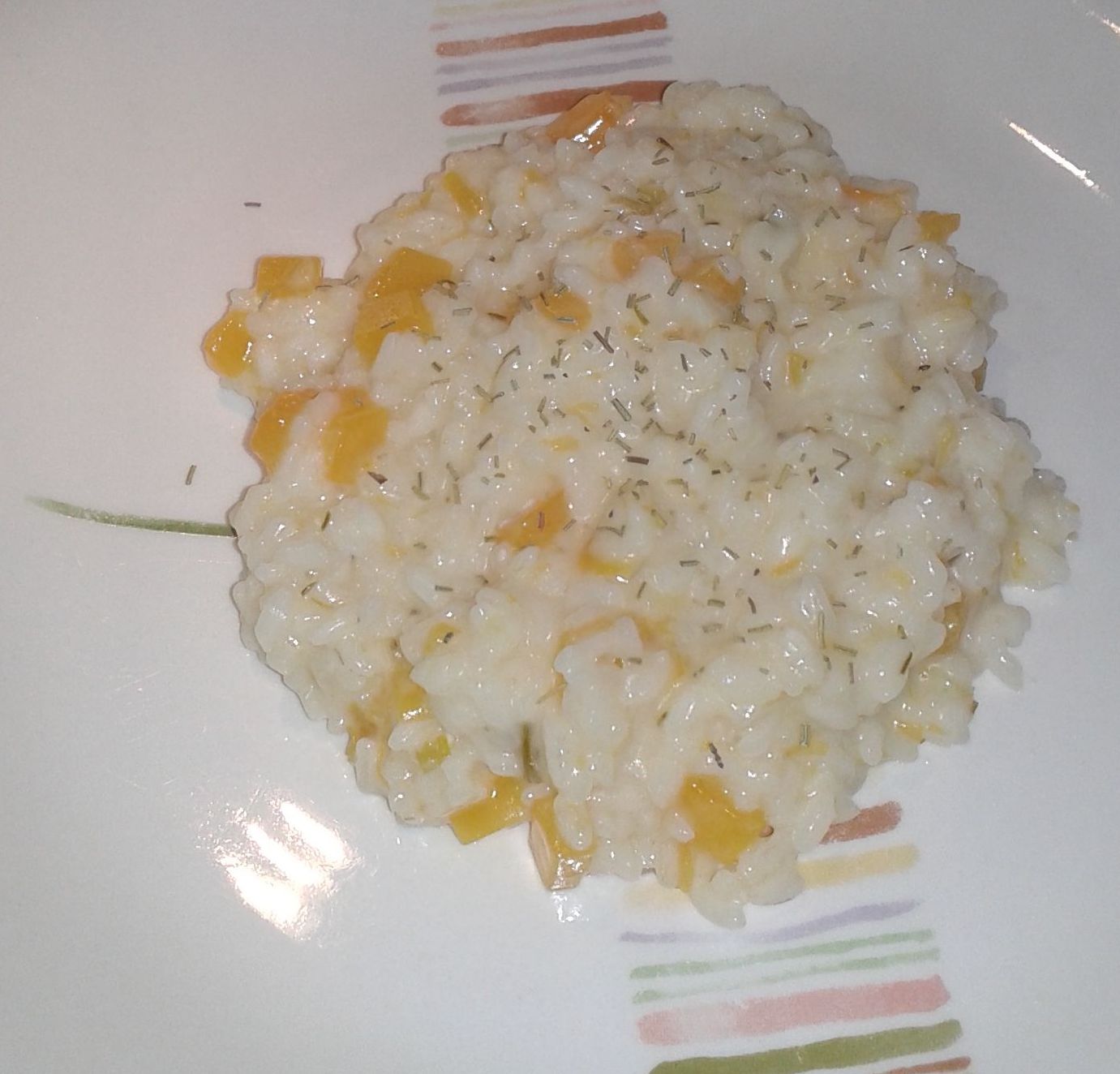 Risotto de calabaza con queso azul