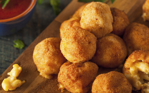 croquetas de macarrones con queso