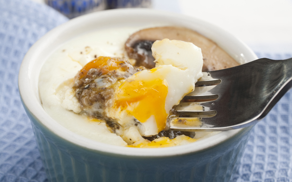 huevos al horno con champiñon