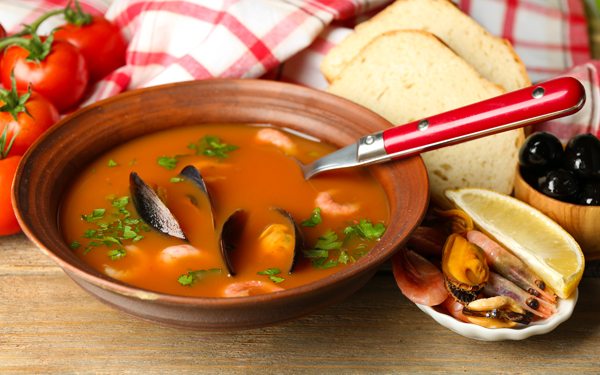 sopa de mejillones y tomate