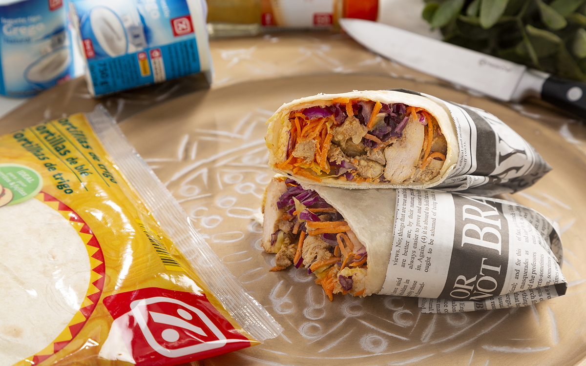 Wrap de pollo tandoori