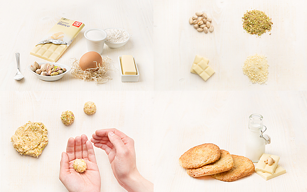 Galletas de chocolate blanco con pistachos