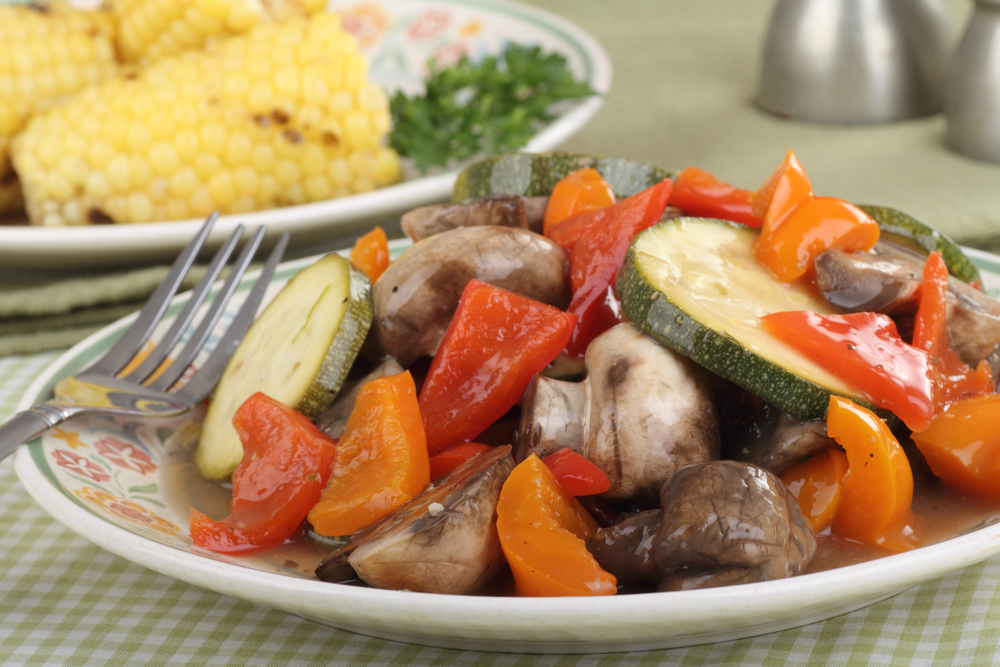 Verduras sazonadas fritas