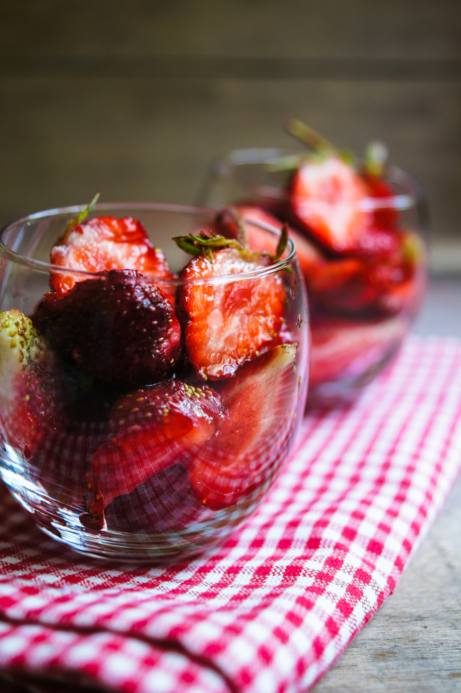 Fresas con infusión de balsámico