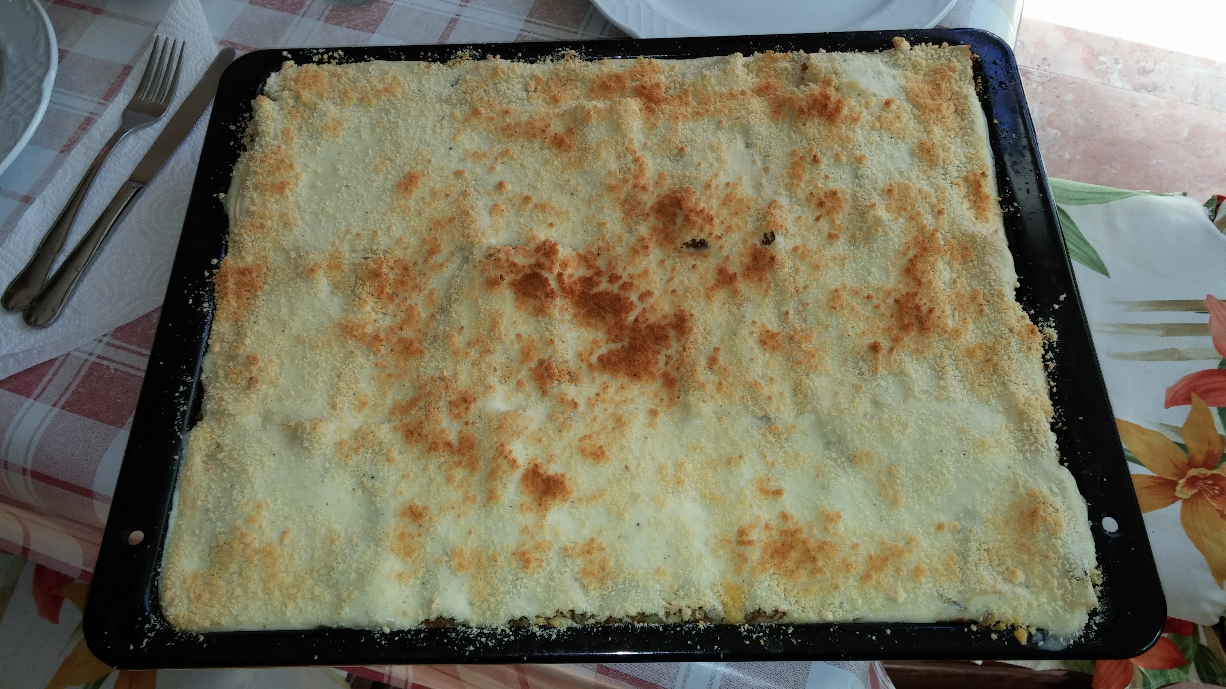 Canelones caseros con carne de puchero