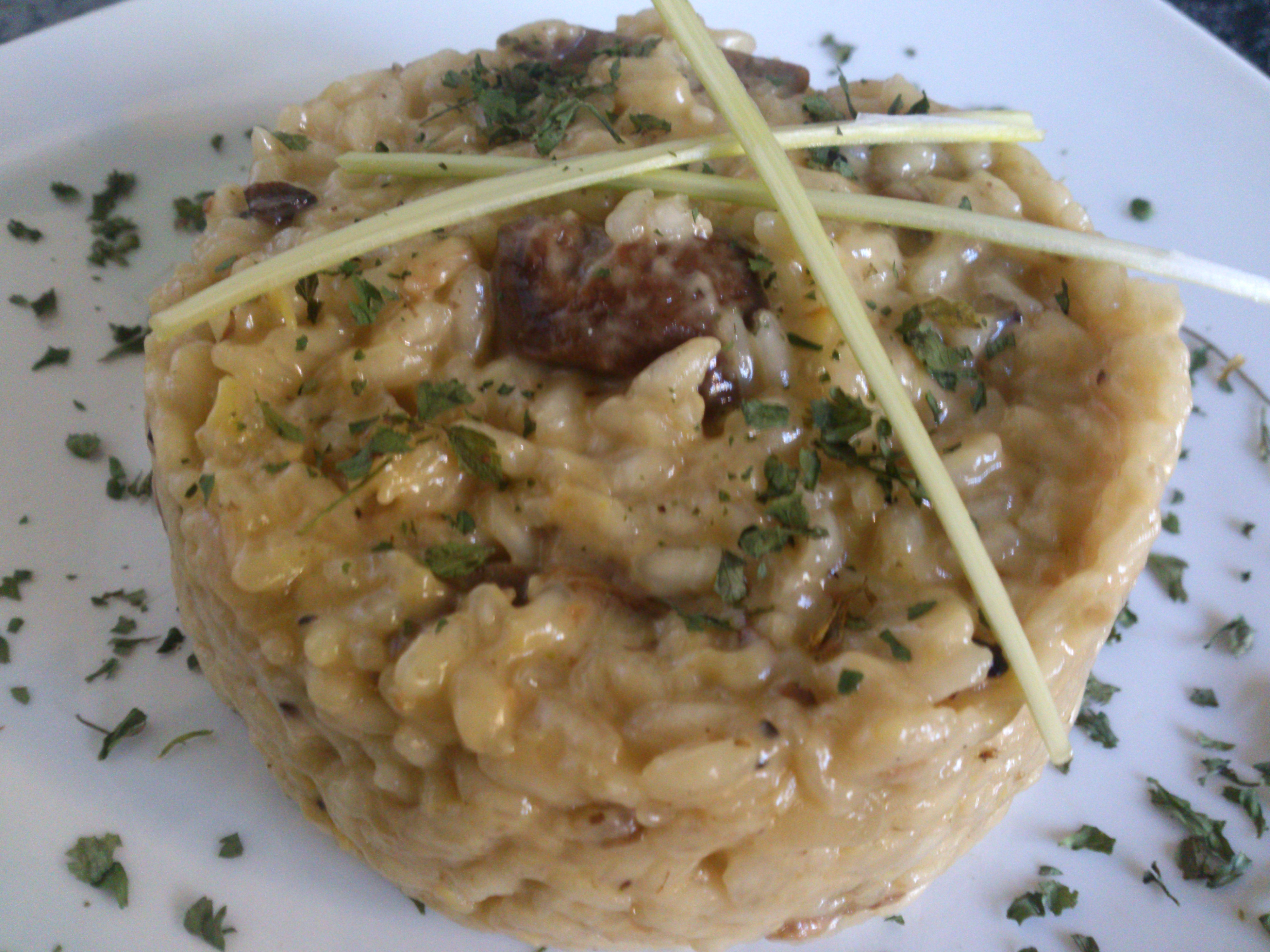 Risotto de boletus y trufa.