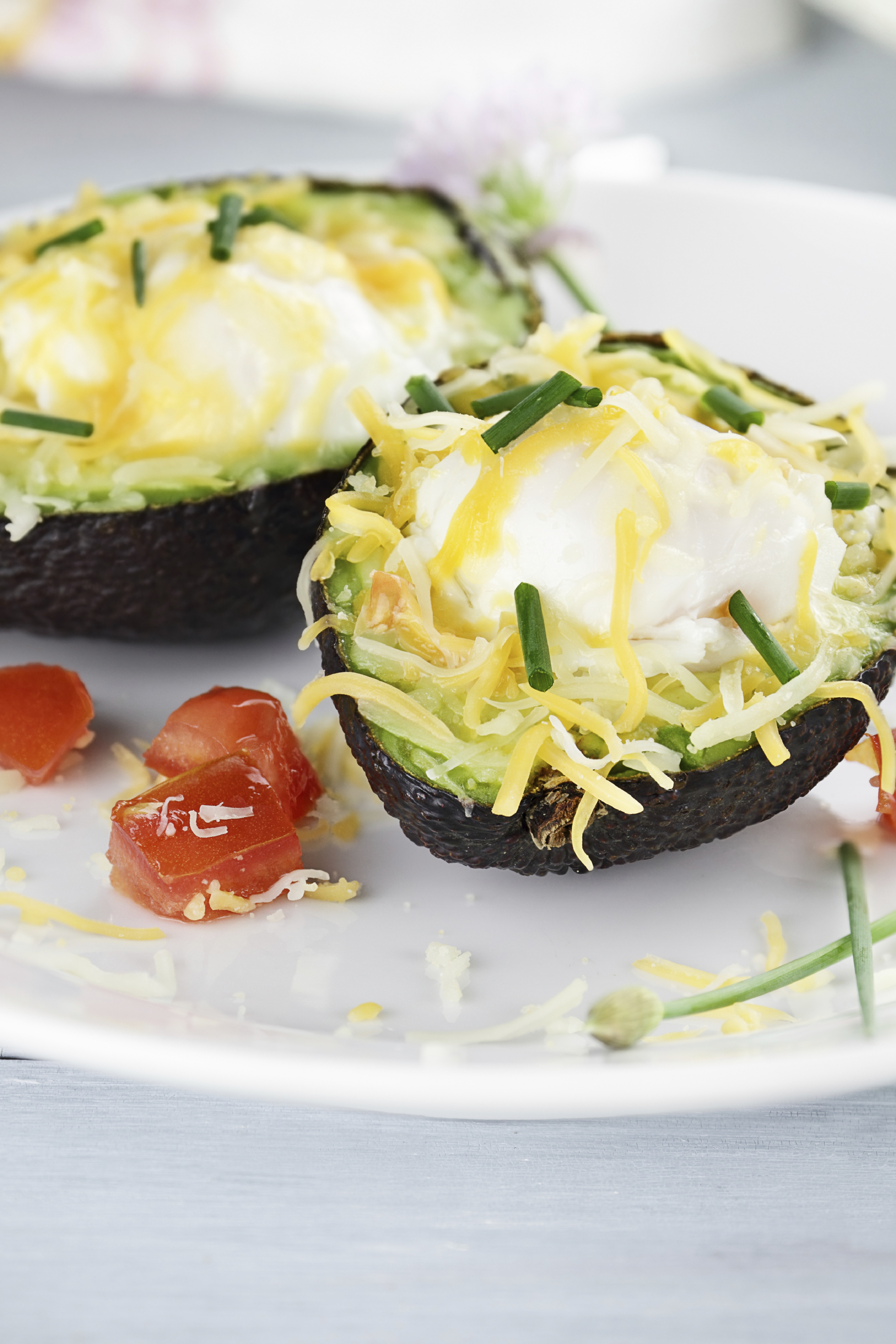 Aguacates rellenos de queso