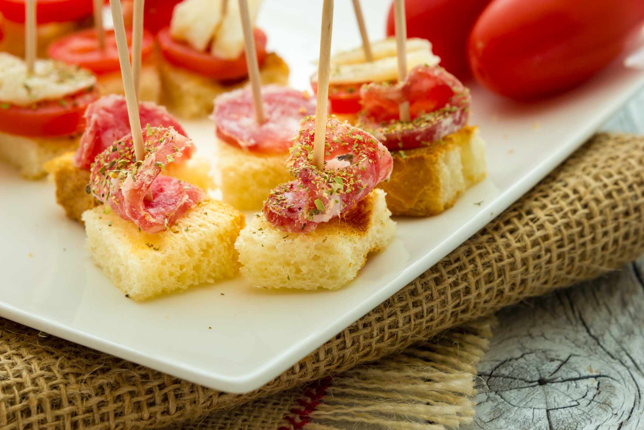 Canapés de chorizo