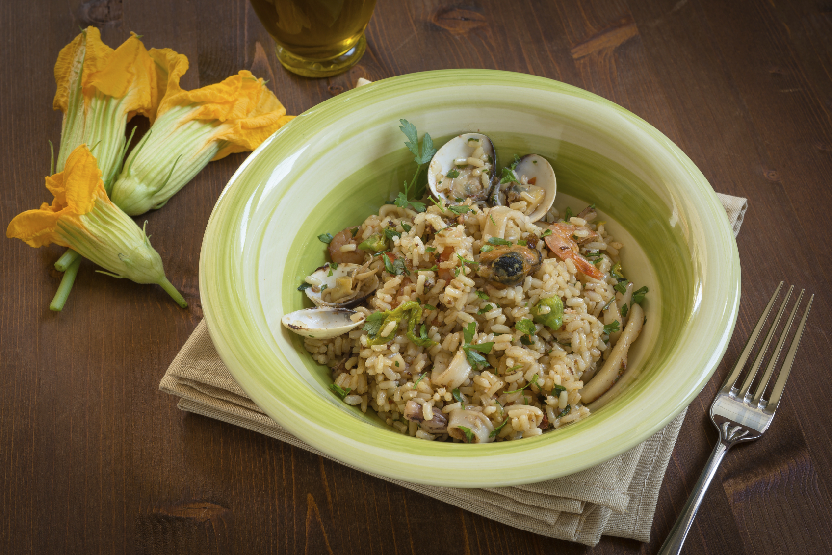 Arroz de calamar con almejas