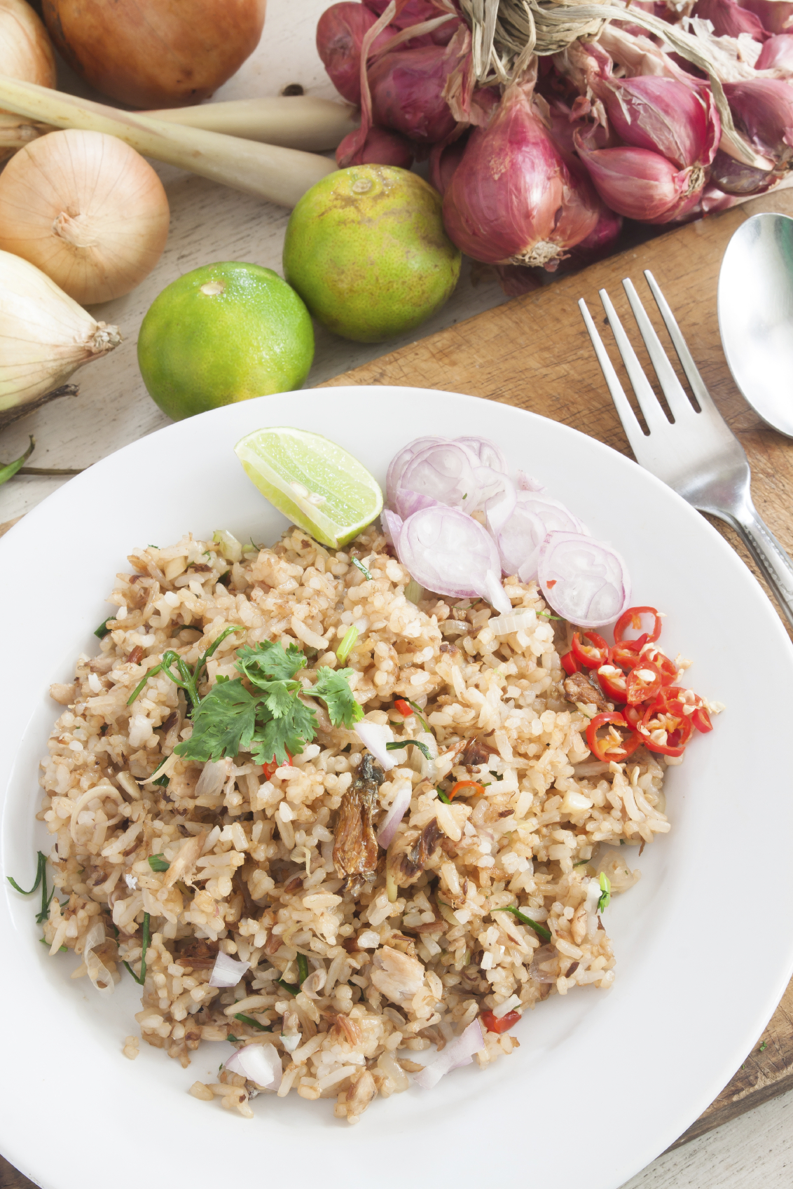 Arroz con cerdo y verduras