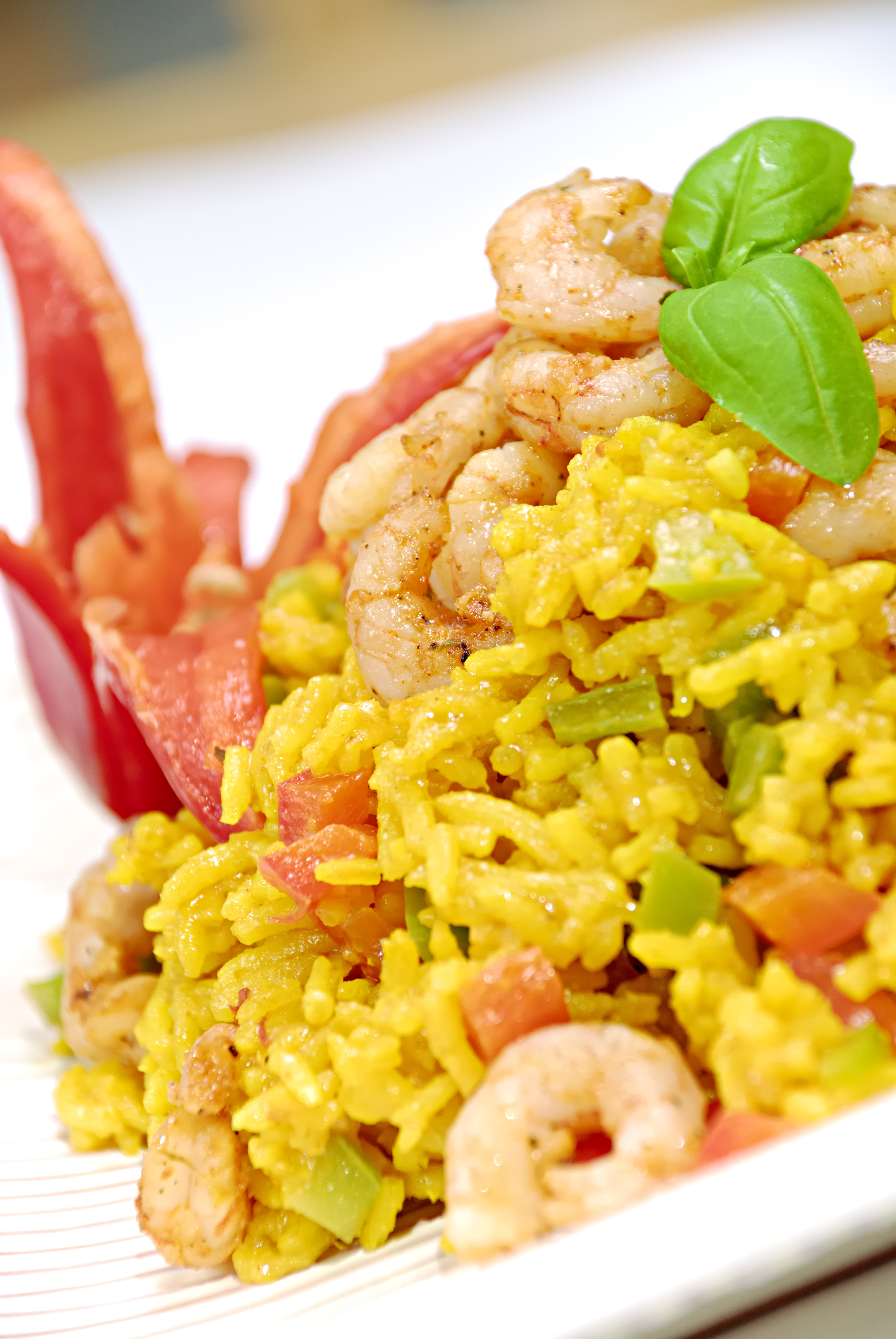 Arroz con chipirones y gambas