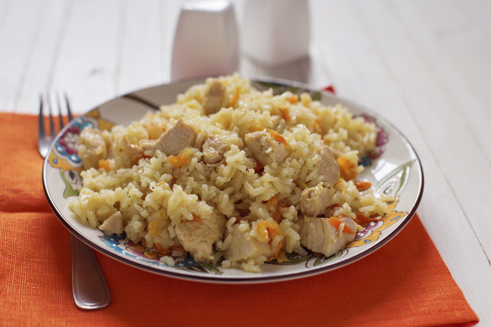 Arroz con pechugas y zanahoria