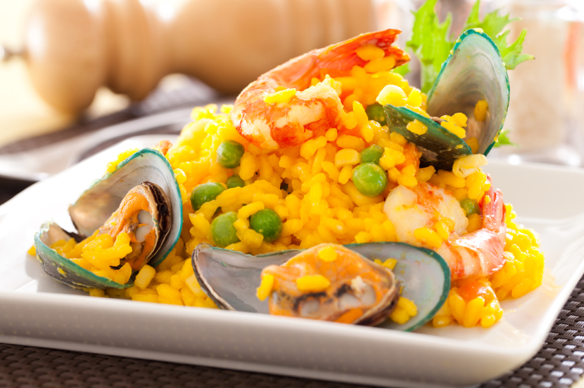 Arroz con mariscos a la 