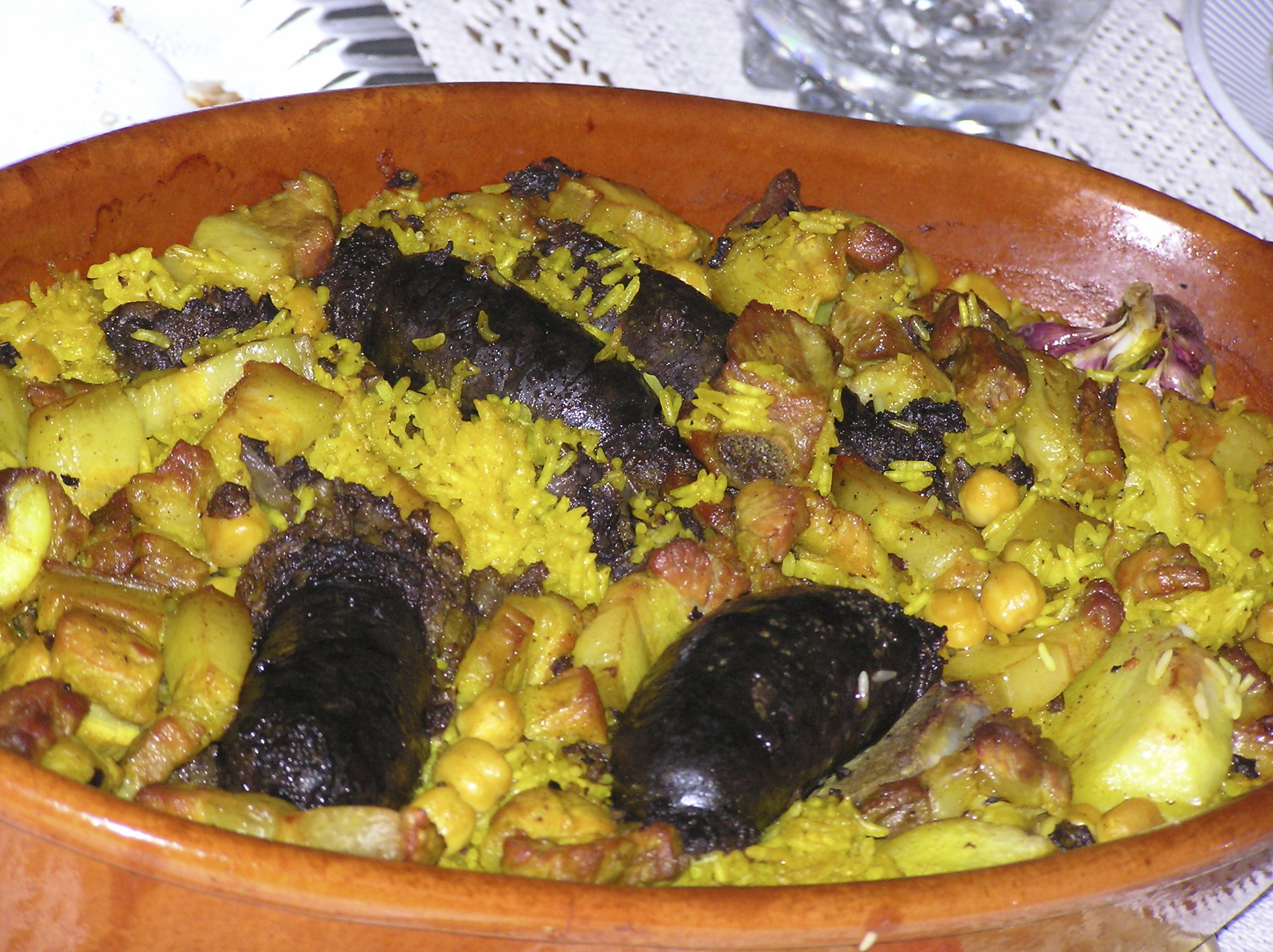 Arroz con costilla y panceta