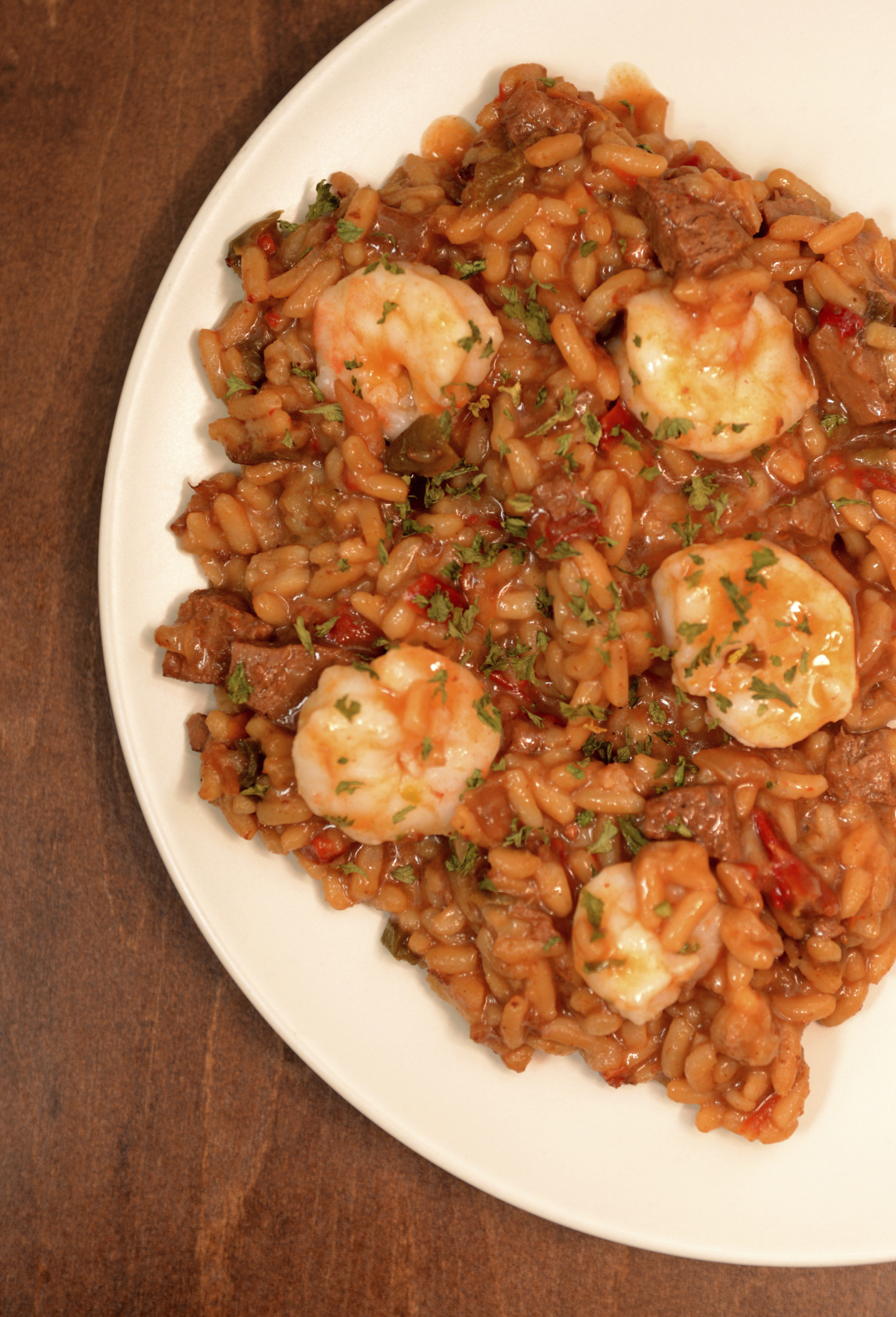 Arroz con gambas