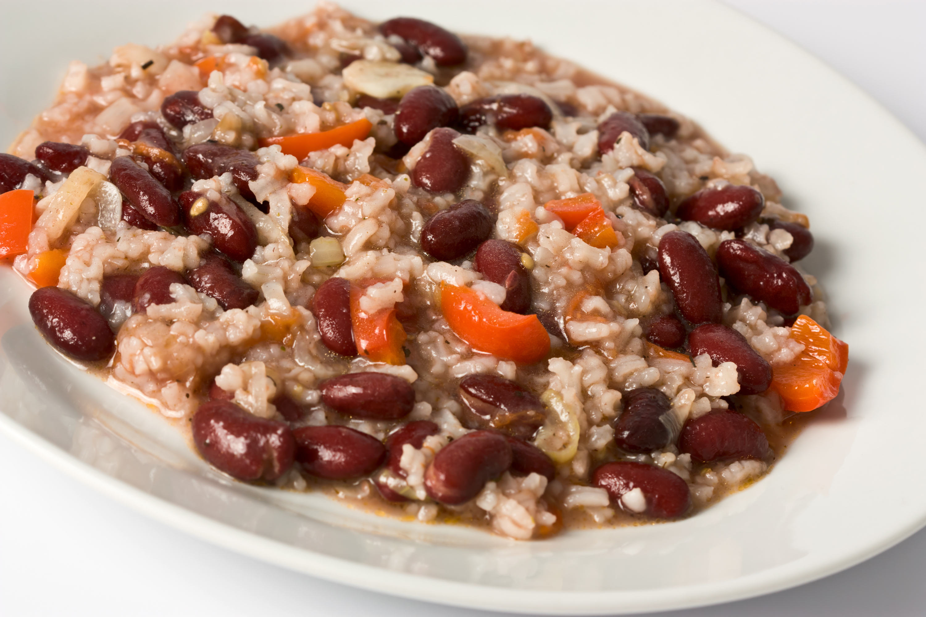 Arroz con habichuelas pintas