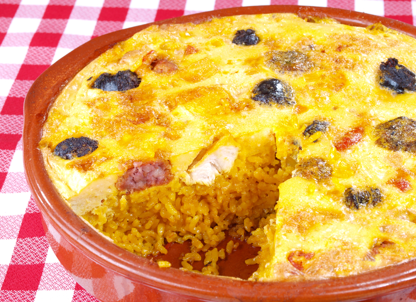 Arroz al horno con costra