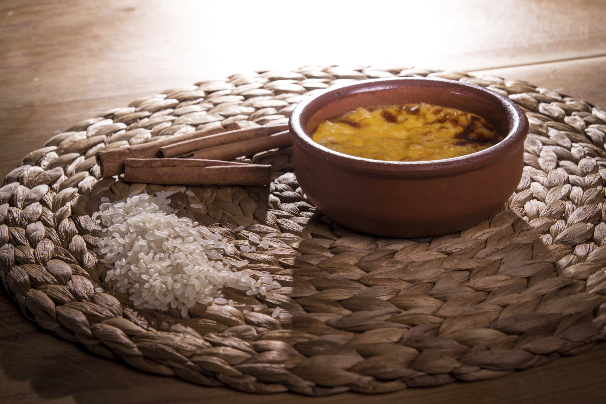 Arroz con leche requemado