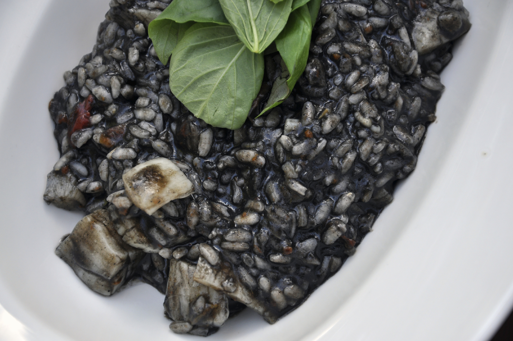 Arroz negro con calamares en su tinta