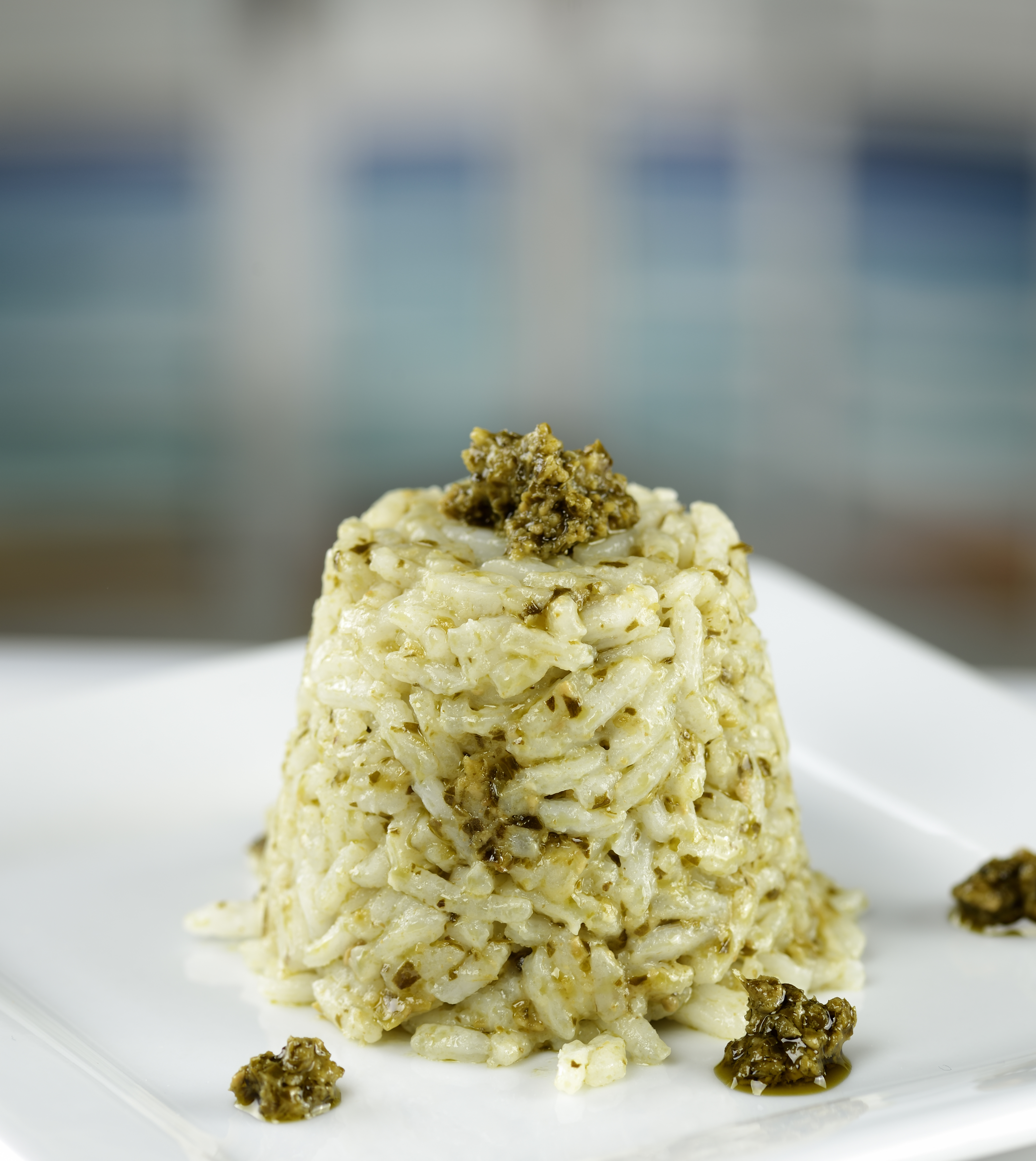 Arroz al pesto