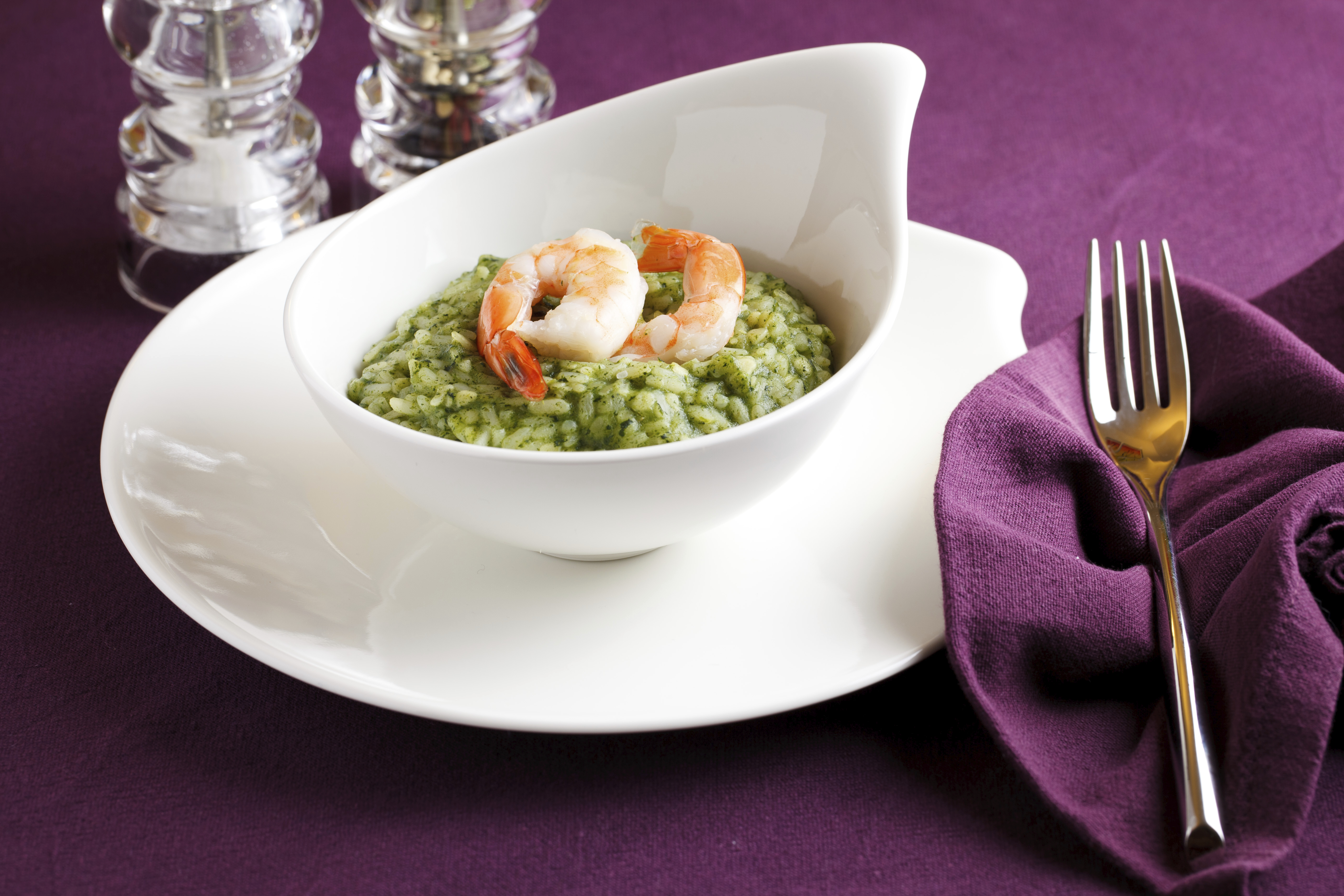 Arroz con pesto