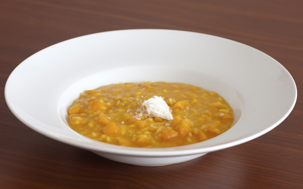 Arroz cremoso con calabaza y mascarpone