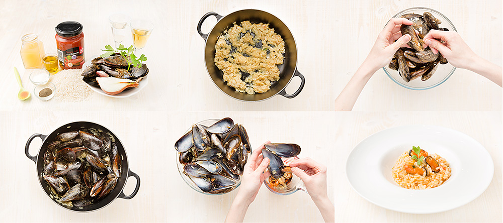 Arroz meloso con mejillones