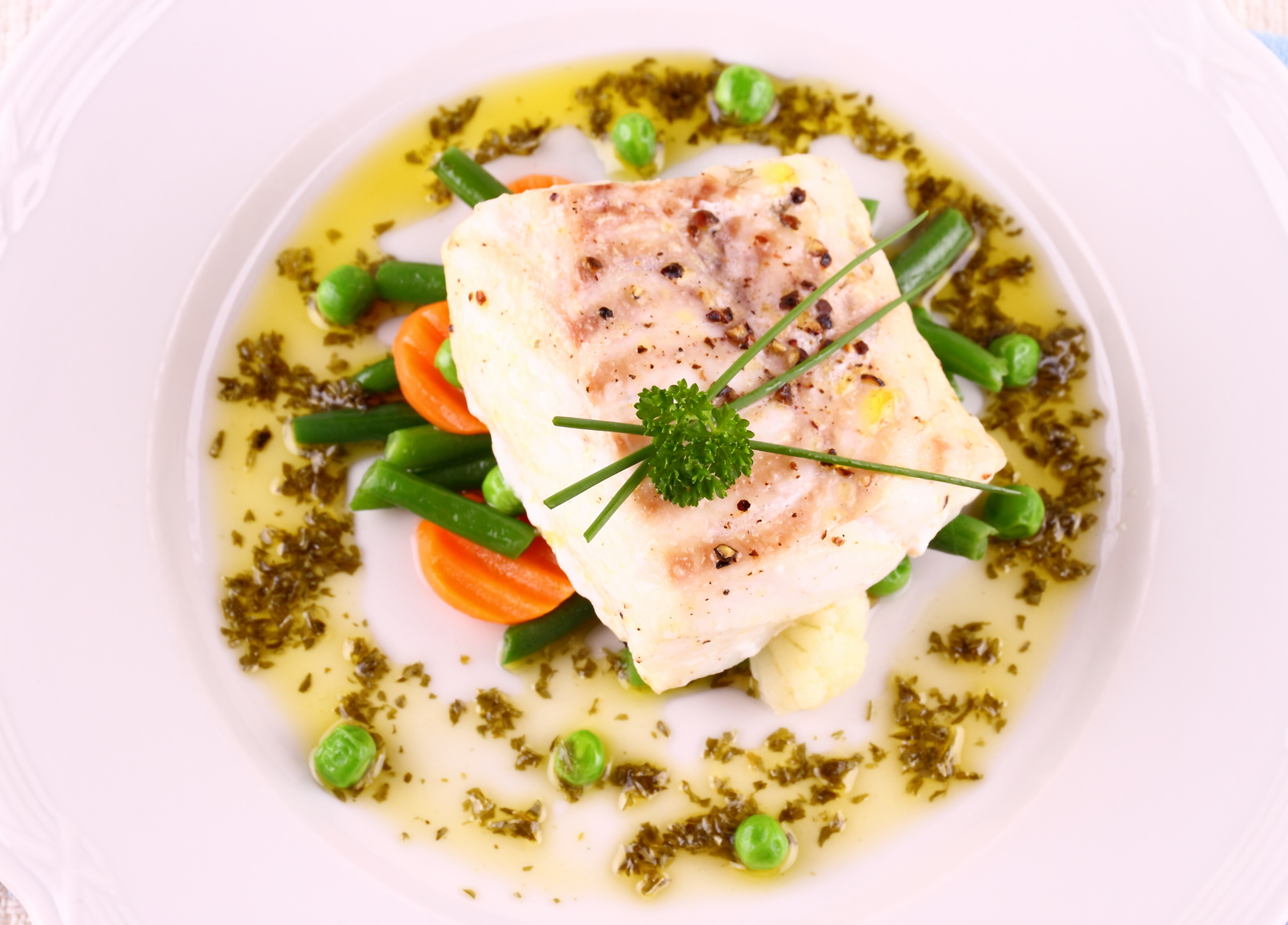 Bacalao al vapor con verduras