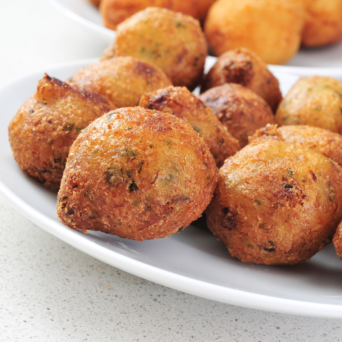 Bacalao hecho en buñuelos