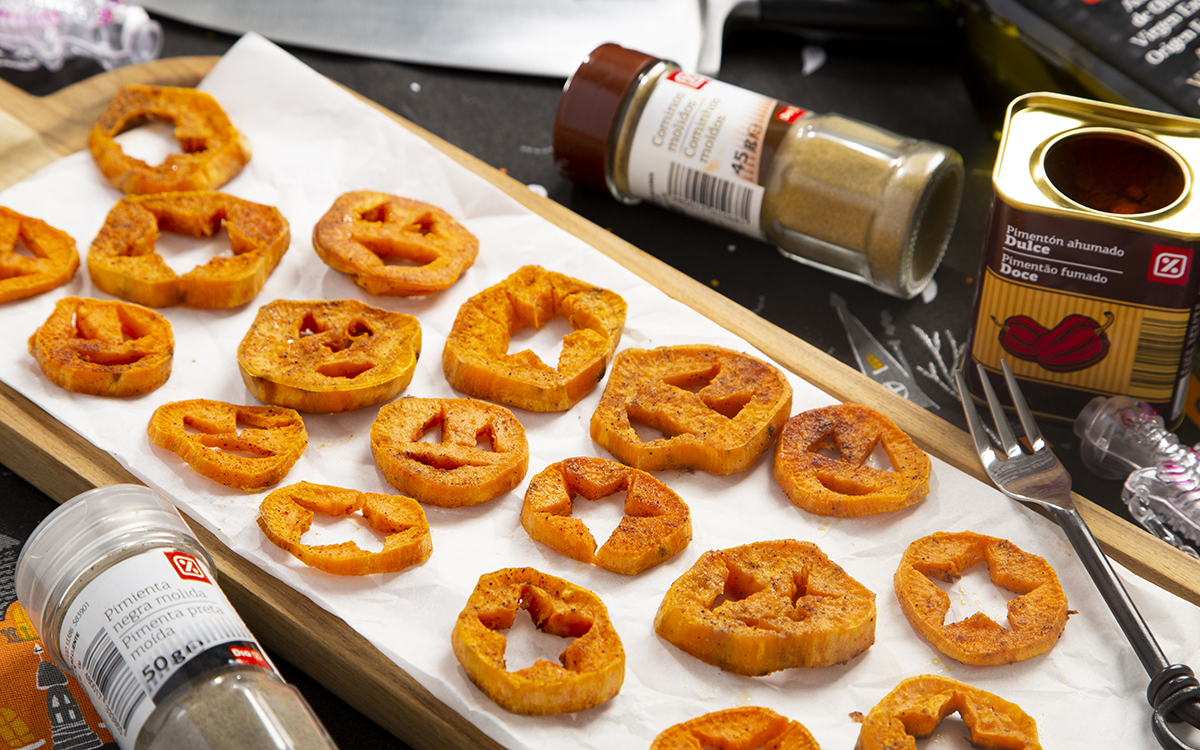 Batatas al horno especiadas de Halloween