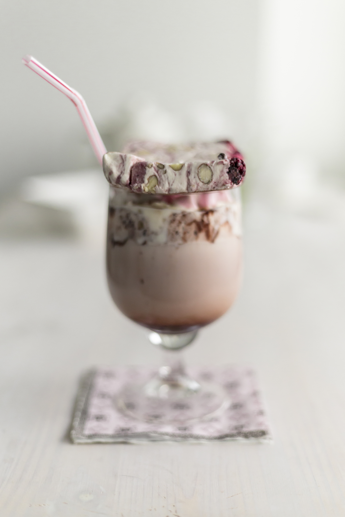 Batido de turrón duro