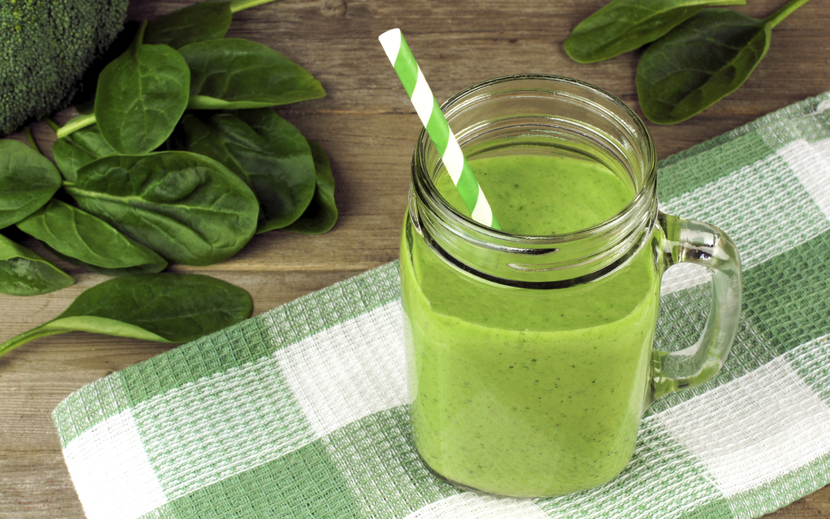 Batido verde con espinacas