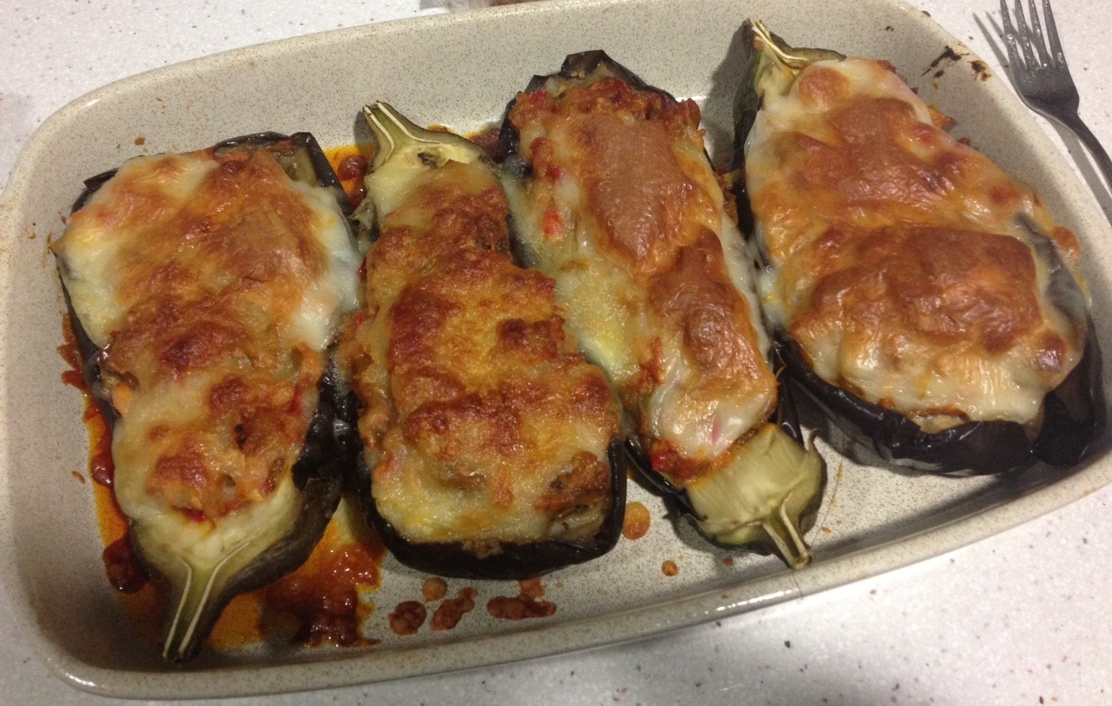 Berenjenas rellenas de atún