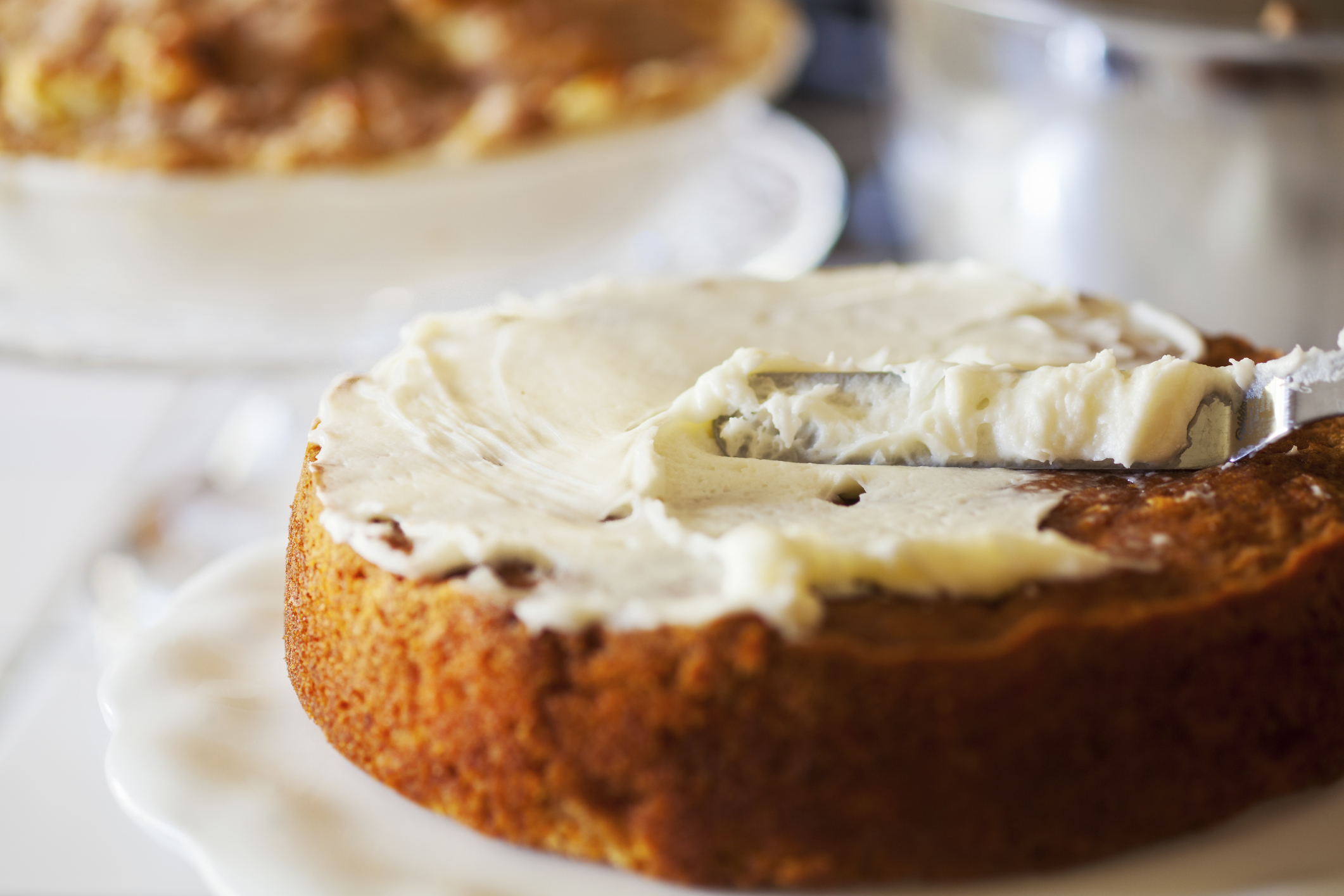 Bizcocho de albaricoques con crema de queso