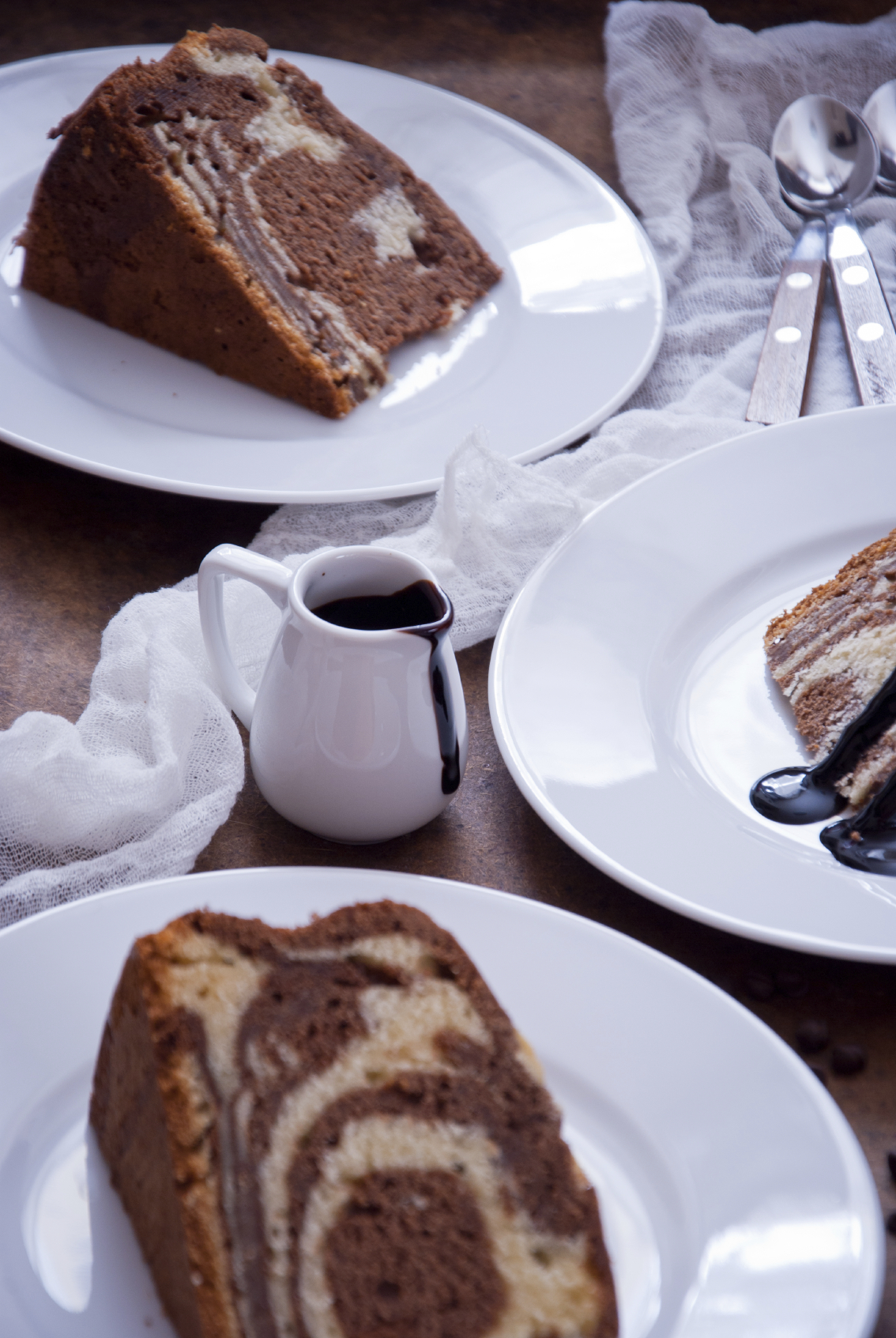 Bizcochuelo marmolado