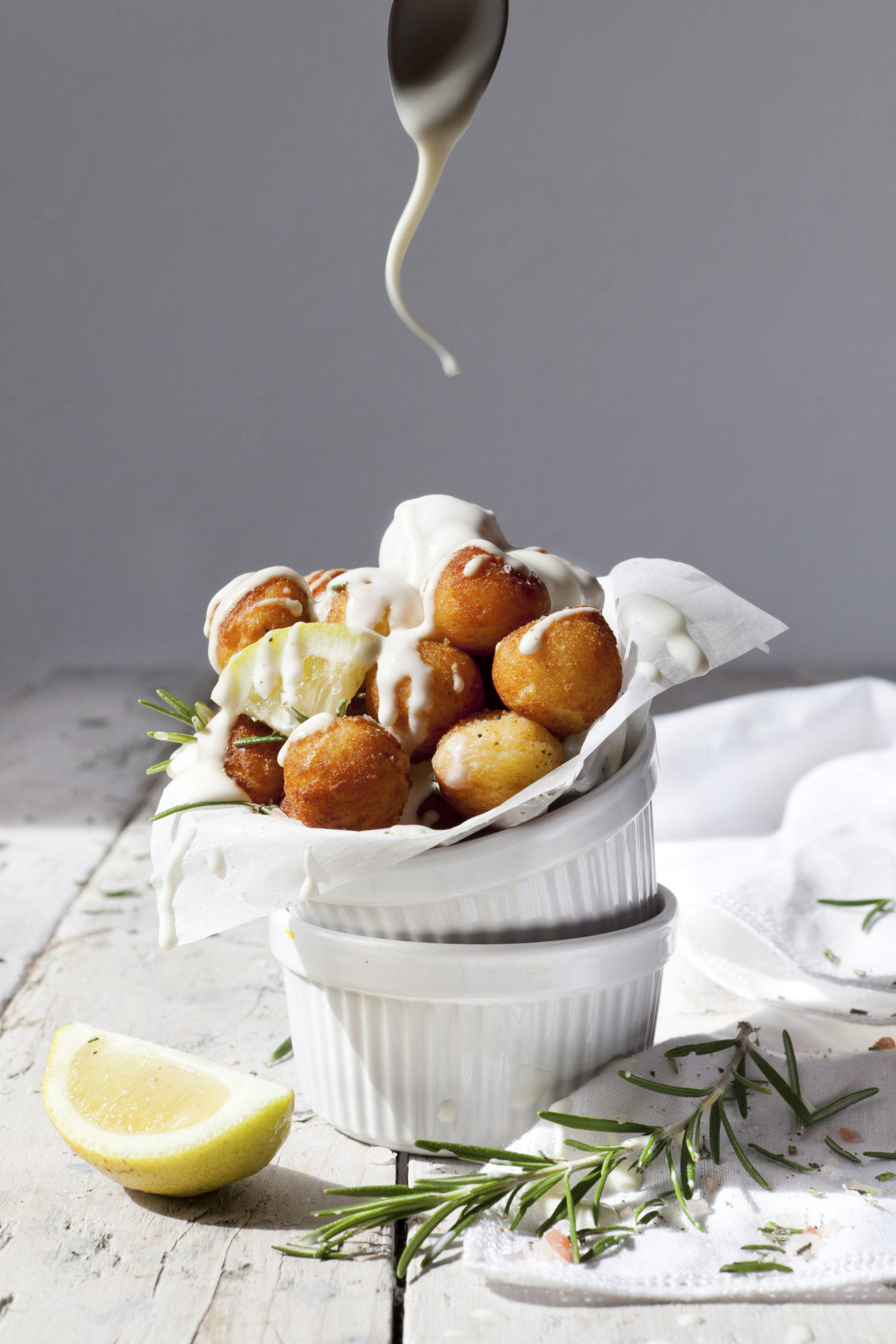 Bolitas de coliflor al chipotle