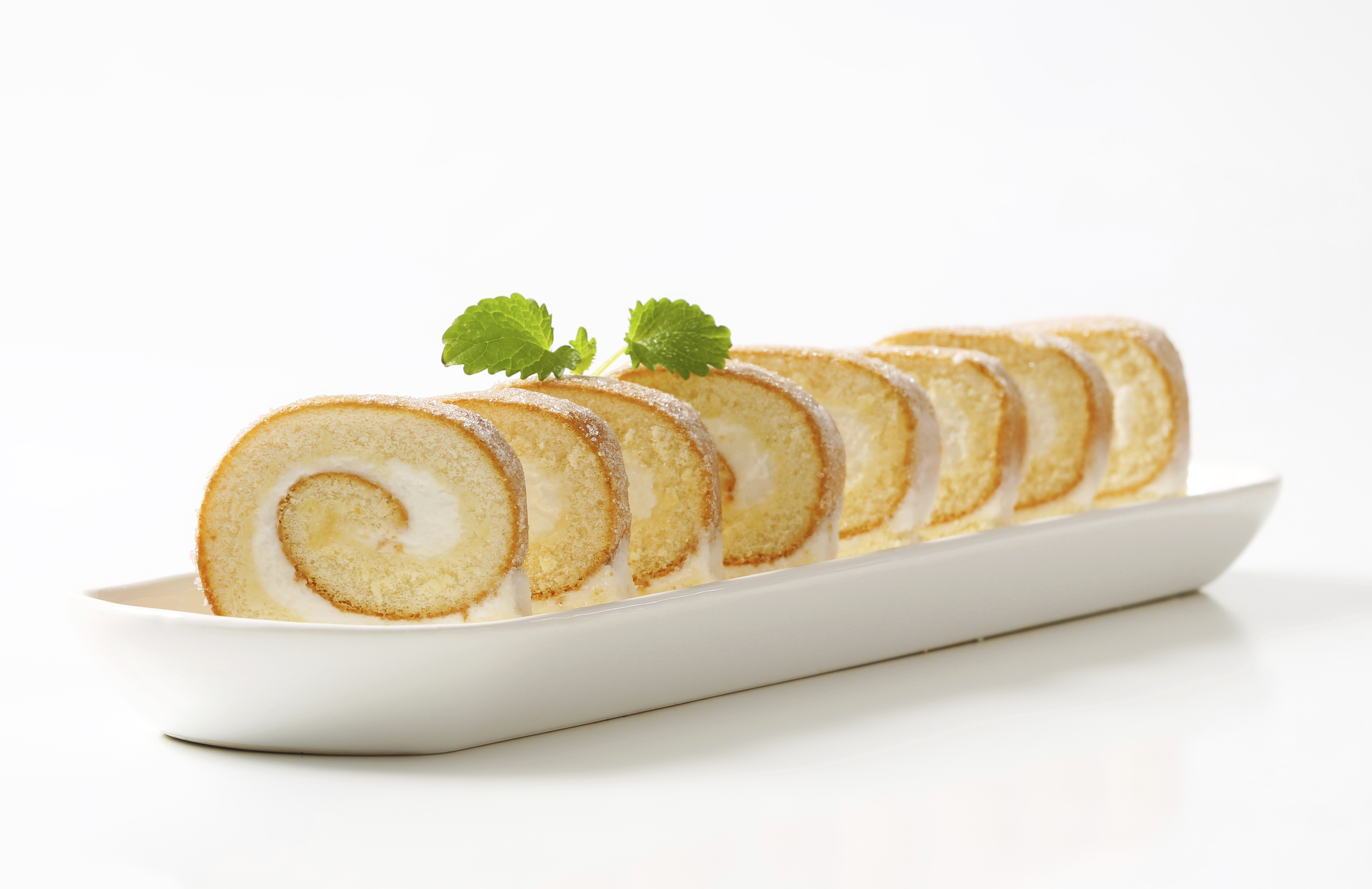 Brazo gitano relleno de crema o nata