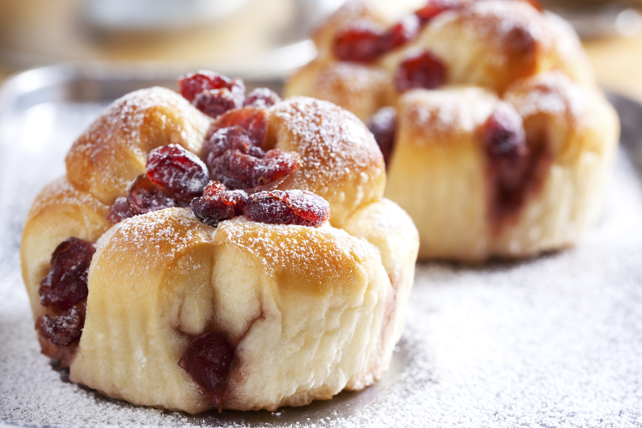 Brioches con frutos rojos