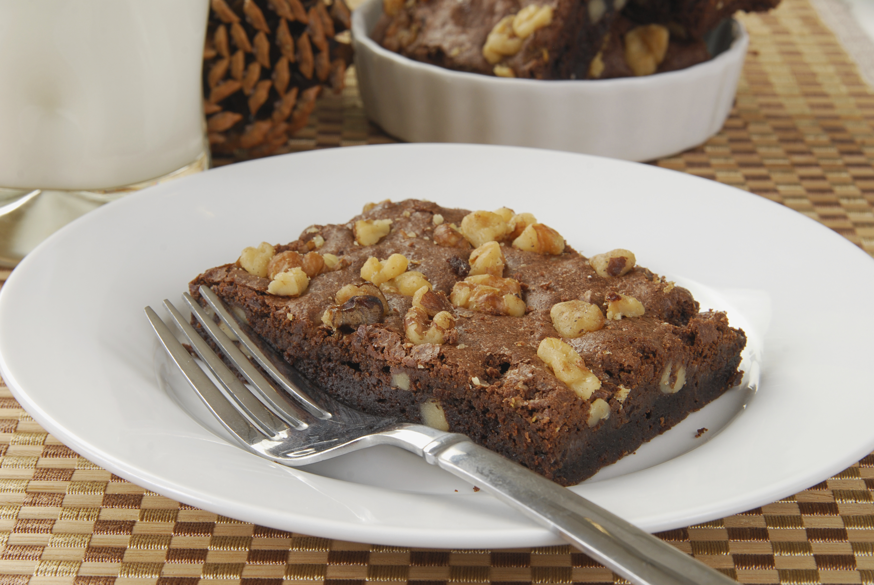 Brownie de chocolate con nueces casero