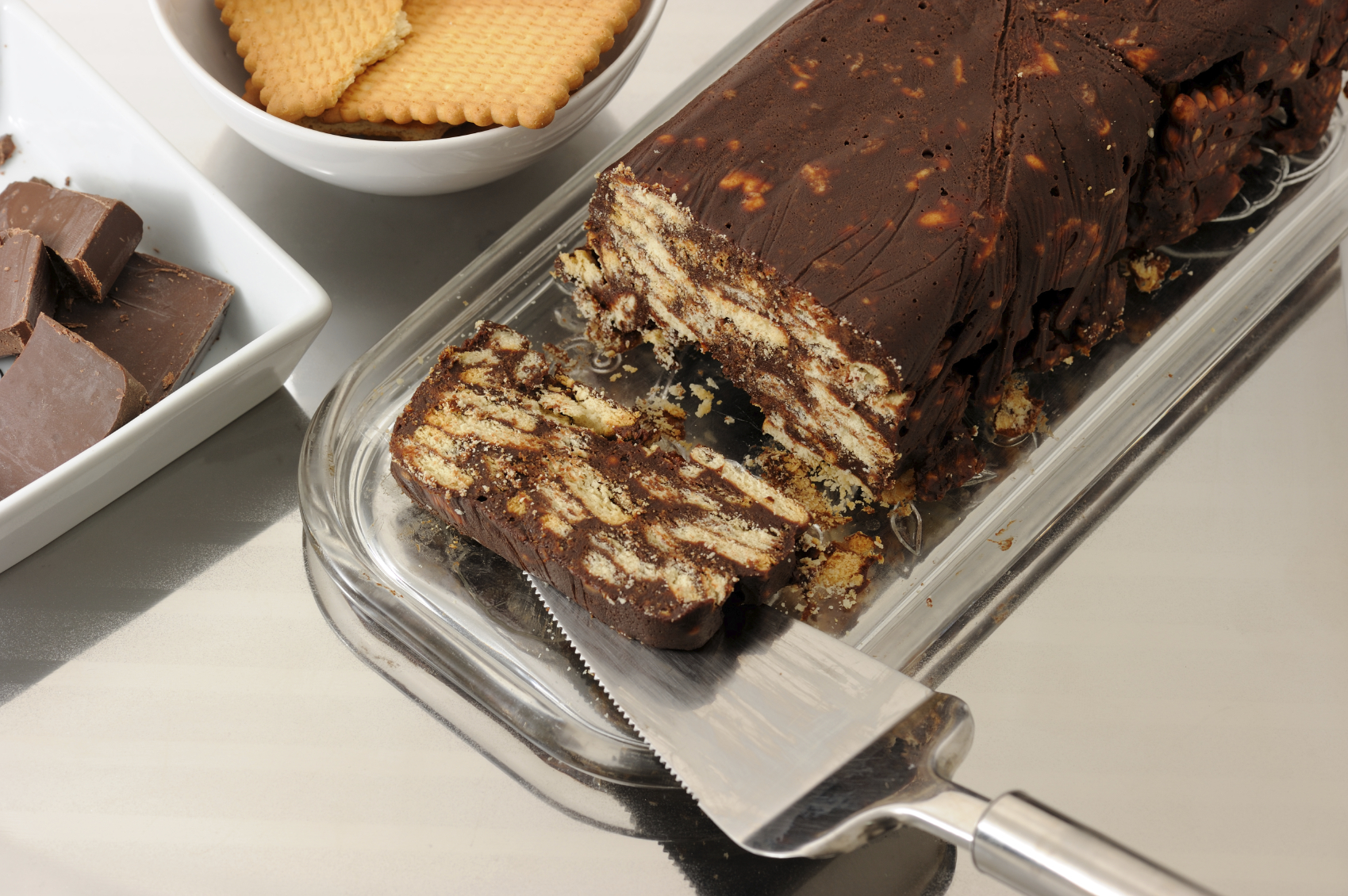 Budín con galletitas