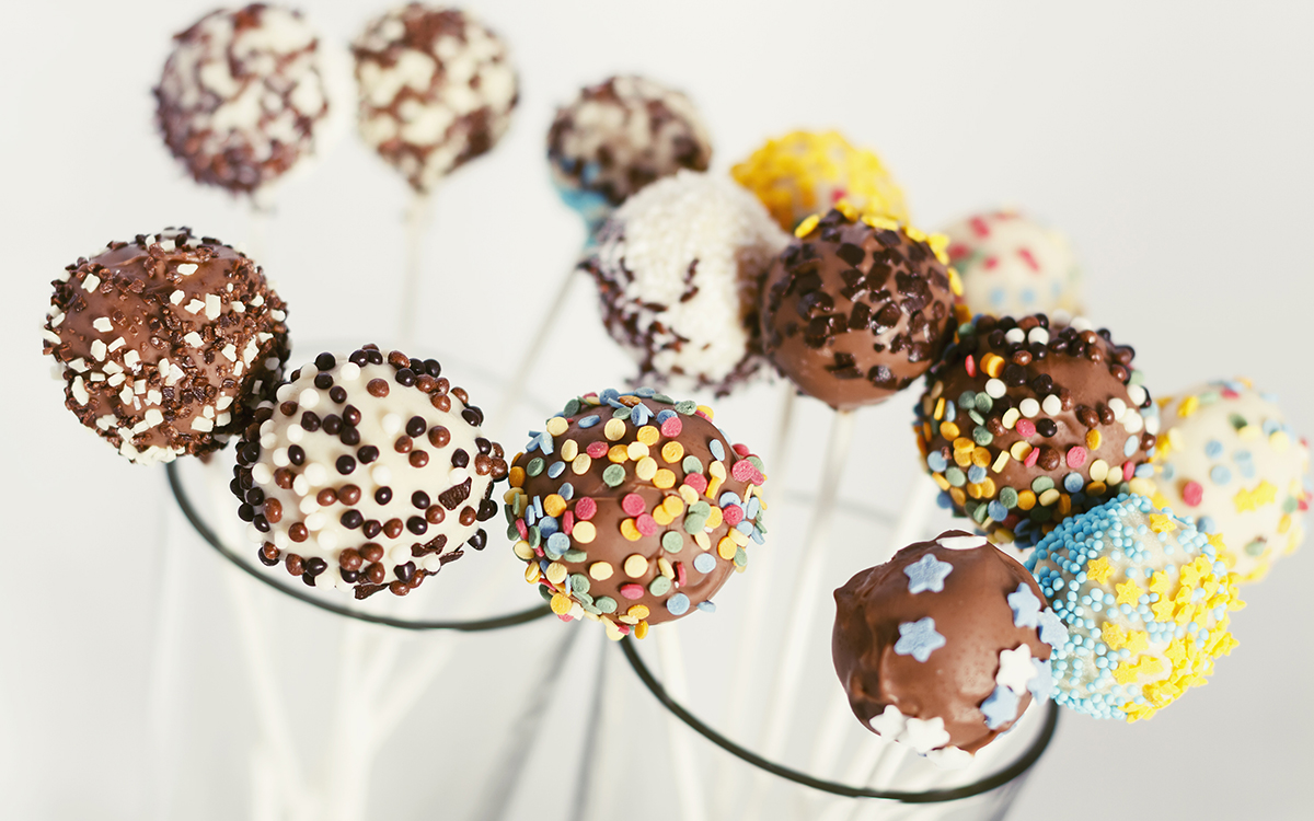 Cake pops de brownie