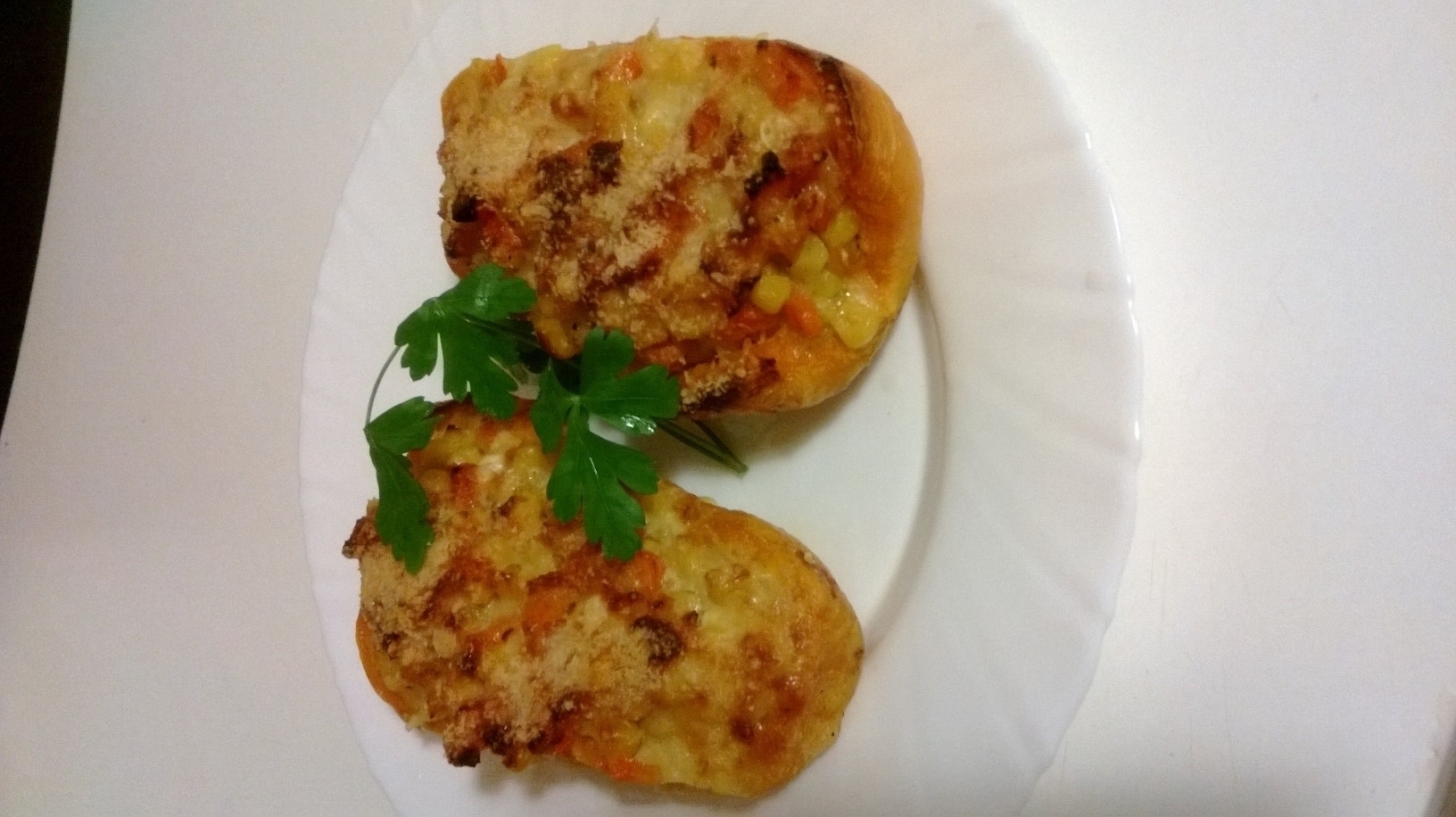 Calabaza rellena gratinada