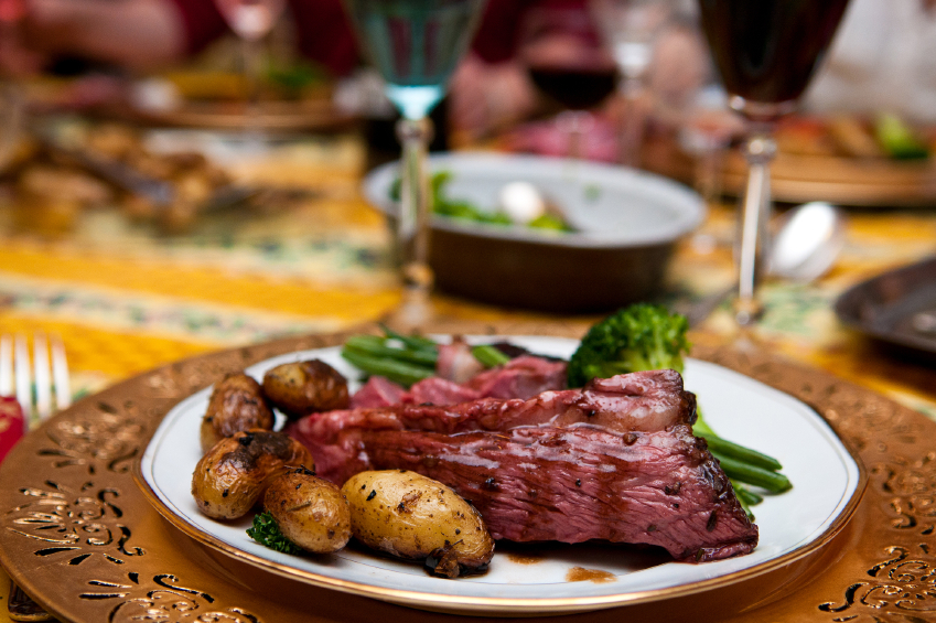 Carne al horno con especias y vino