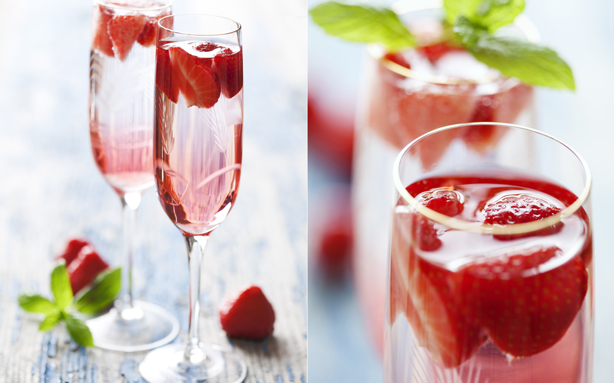 Cava con fresas